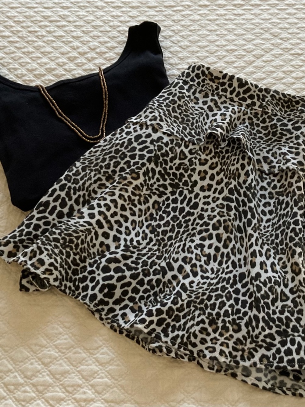 Zara Ruffled Leopard Print Skort